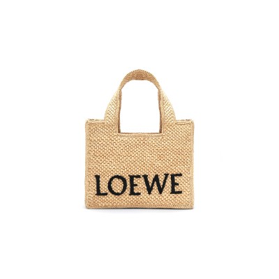 LOEWE FONT TOTE SMALL RAFFIA BAG A685B59X03NF (24*19.5*11cm)